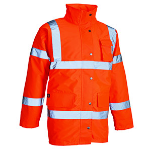 Large Orange WorkGlow® Hi-Vis Motorway Jacket